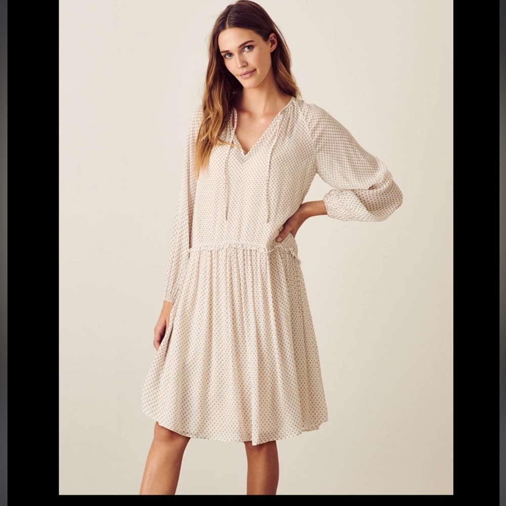 The White Company Printed Dropped Waist Dress